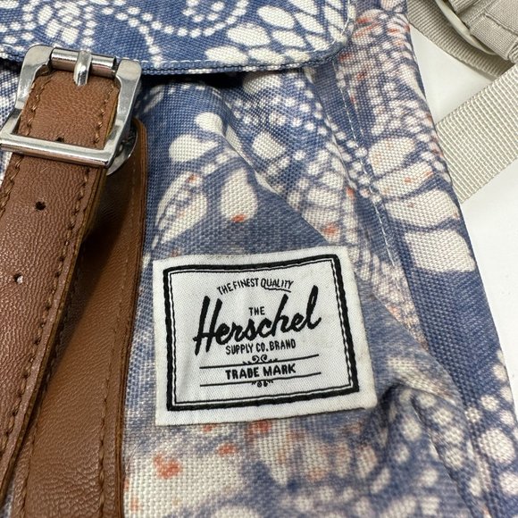 Herschel Supply Company, Backpack, Blue, coral, cream floral print. main image 12